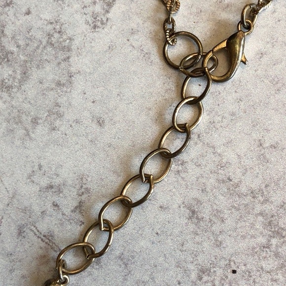 Statement Necklace 16” Chain Square Gems - Picture 4 of 8